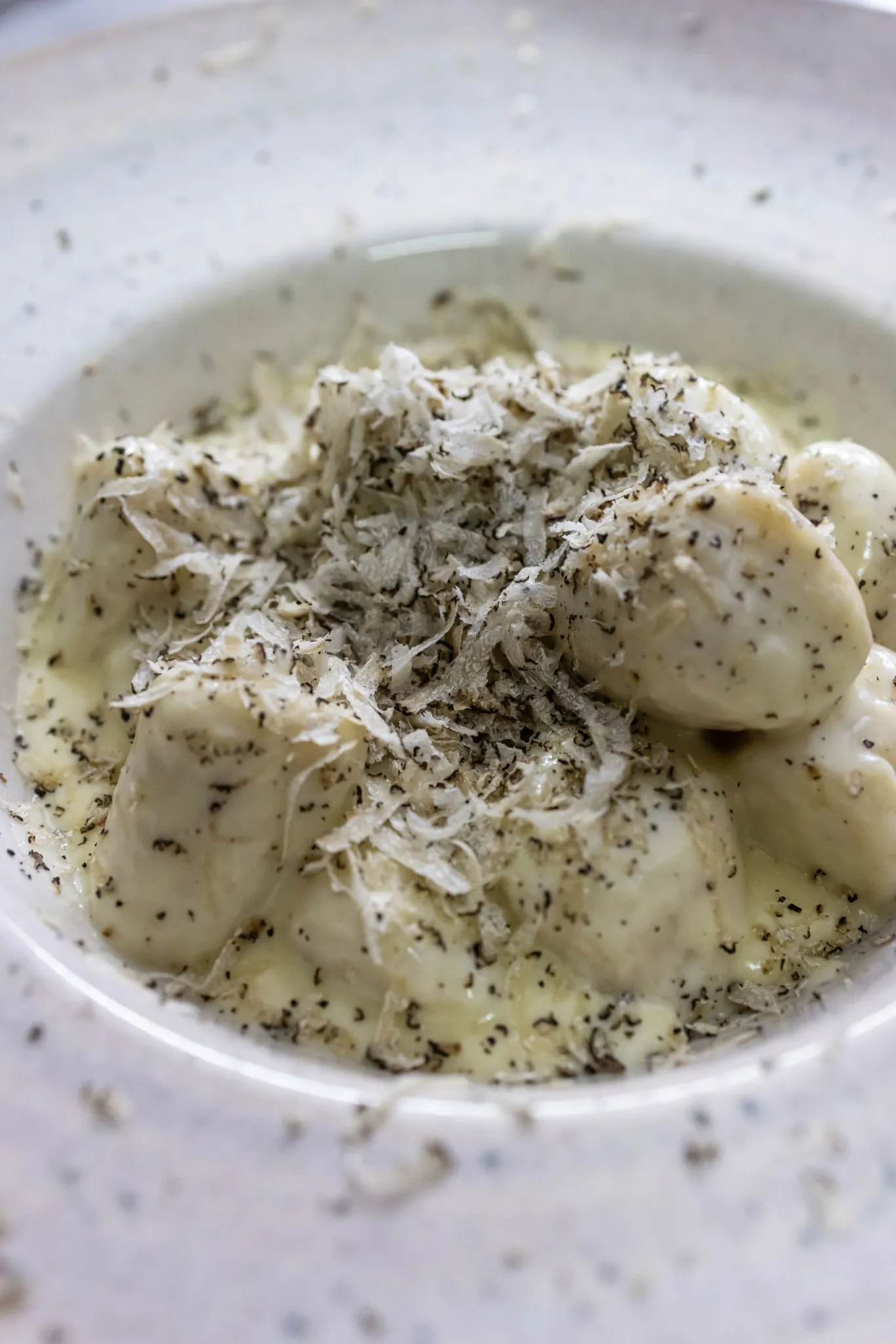 homade ricotta cheese gnocchi, another italian dish un'altra specialità italiane a Mykonos 